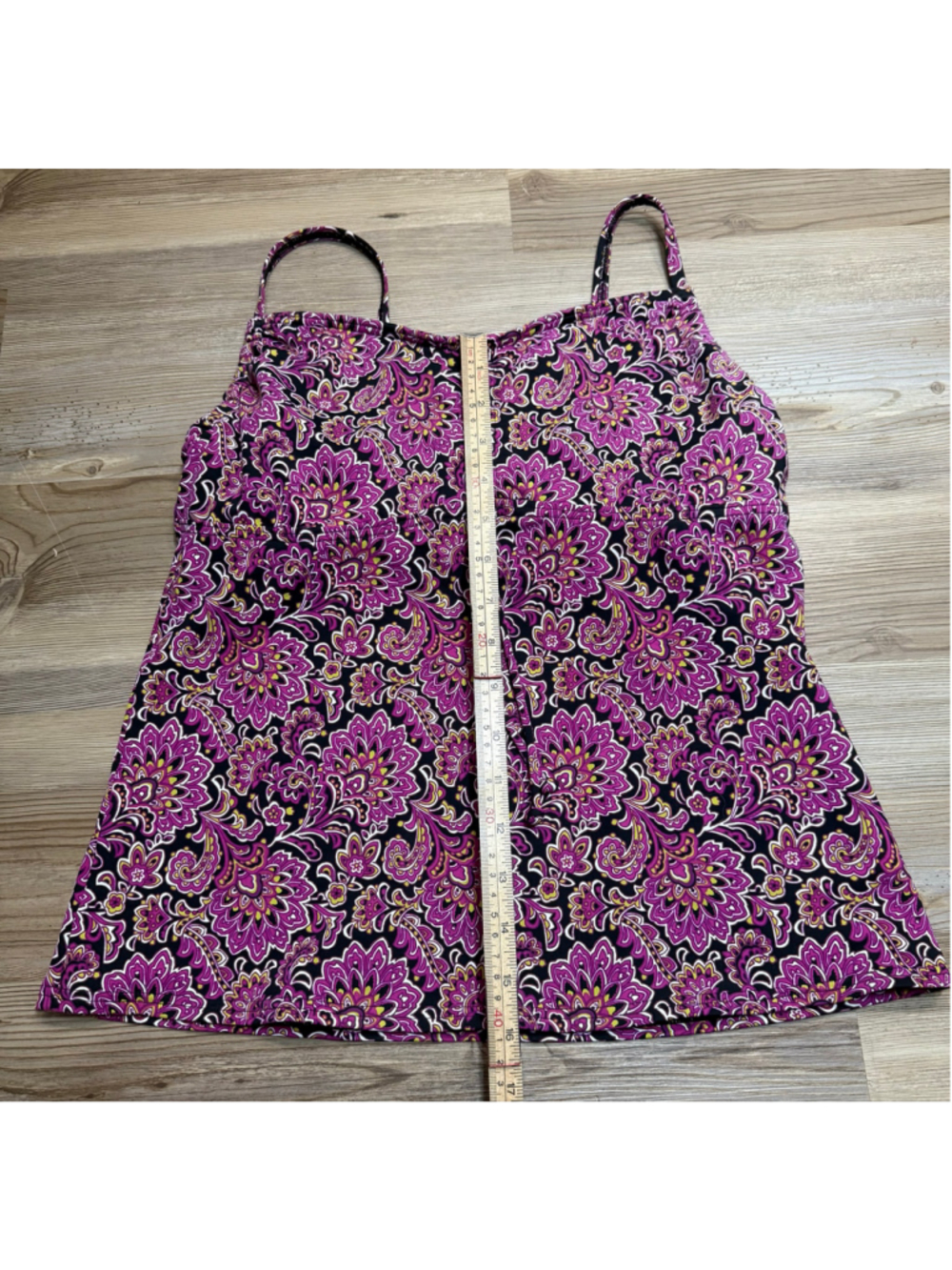 Women's Lands' End Paisley Print Tankini Swimsuit Set top Sz 10/bottoms Sz 8 - Picture 5 of 16
